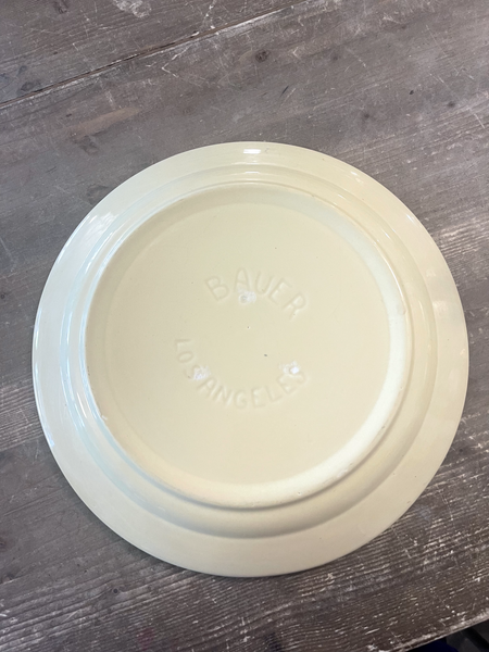 Vintage Bauer pottery plate bottom