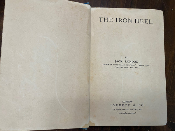 The Iron Heel By Jack London title page