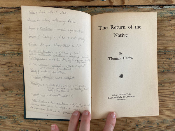 Return of the Native By Thomas Hardy title page