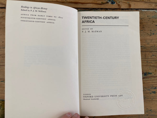 Twentieth Century Africa by PJM McEwan title page