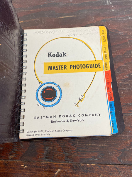 Vintage Kodak photoguide set, first page of master photoguide.