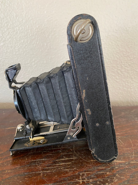 Vintage Kodak No2 Hawkeye camera, side view