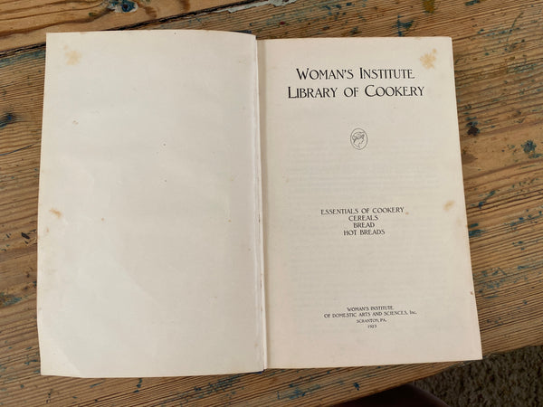 Womens Institute Library of Cookery title page