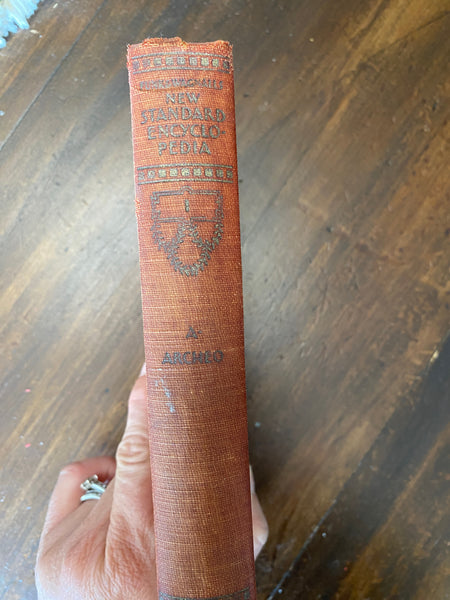 1931 New Standard Encyclopedia Volume 1 spine