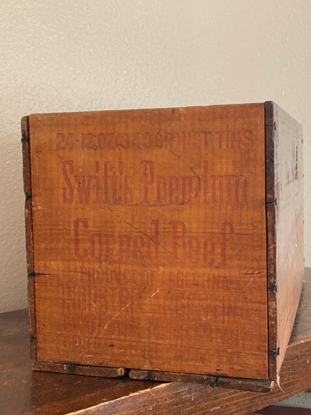 Vintage Swift Premium Corned Beef Crate