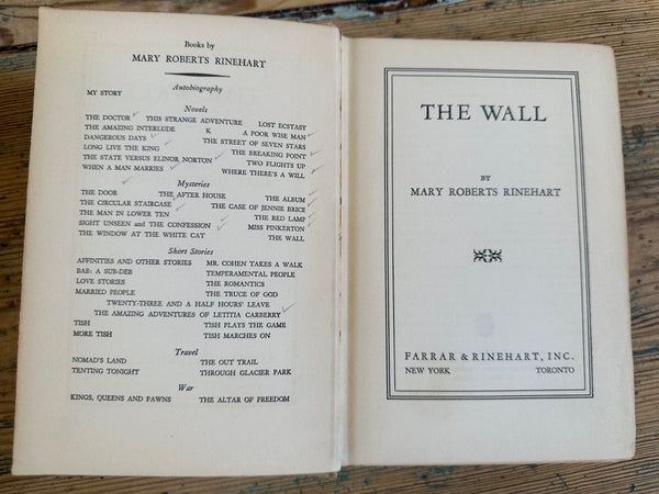 1938 The Wall title page