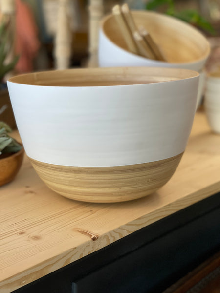 Bamboo bowls  matte white