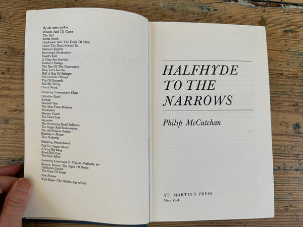 1977 Halfhyde to the Narrows title page