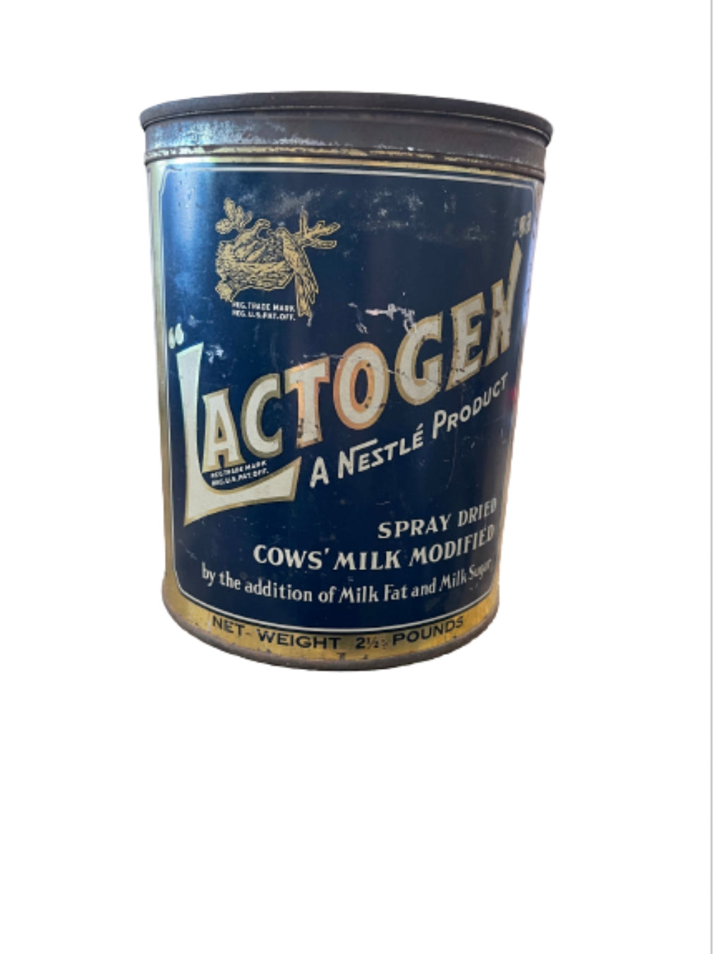 Vintage Lactogen Collectible Advertising Tin 2.5 Pound