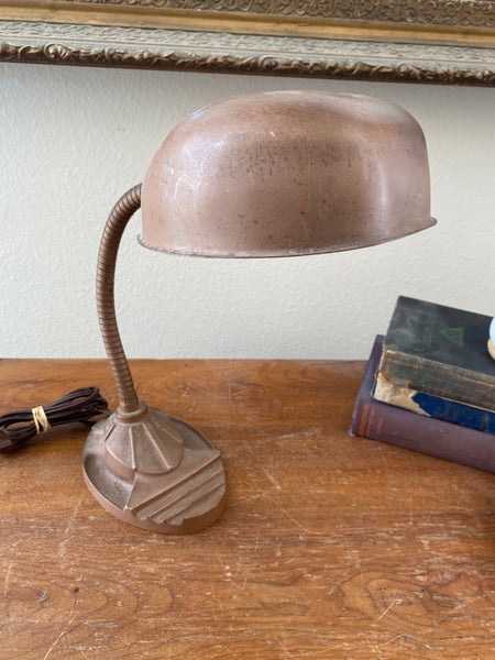 Vintage Richlite Goose Neck Desk Lamp