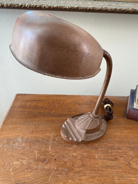 Vintage Richlite Goose Neck Desk Lamp Side 2