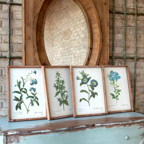 Blue Botanical Framed Prints