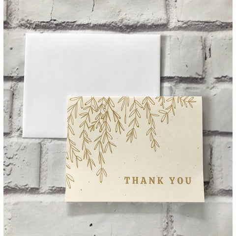 Thank You Card | Golden Leaves