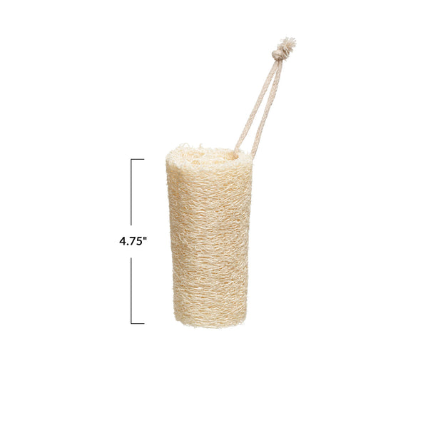 Natural Loofah Brush with Cotton Rope Hanger