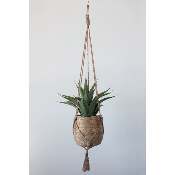Plant hanger with basket